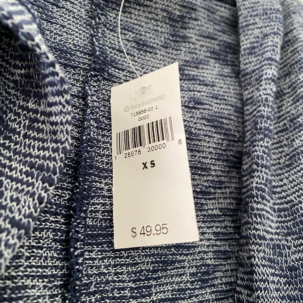 NWT Gap Open-front hoodie sweater blue marl (XS)